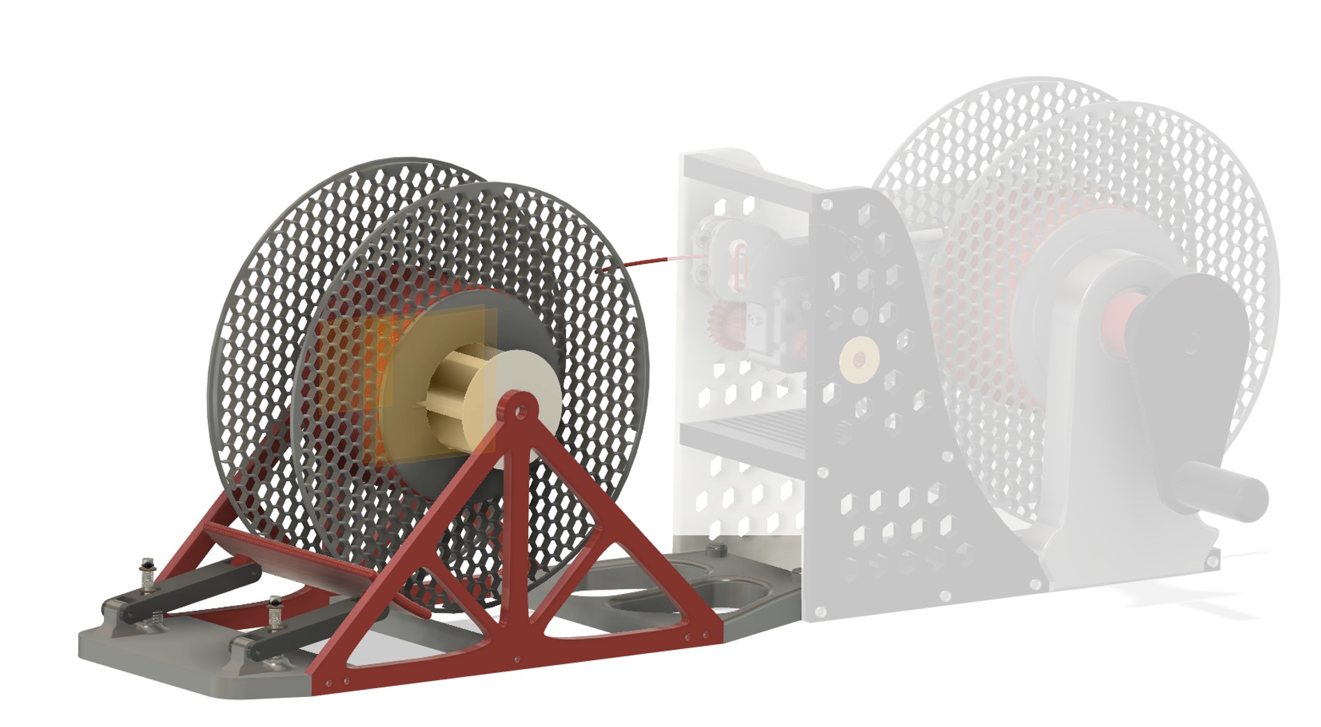 Filamentzuführung für präzisen Filamentspooler / Filament feed for precise filament spooler