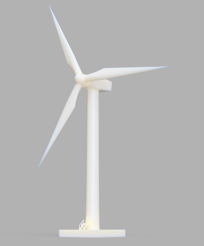 55cm wind turbine scale model by Postzegel | Download free STL model ...