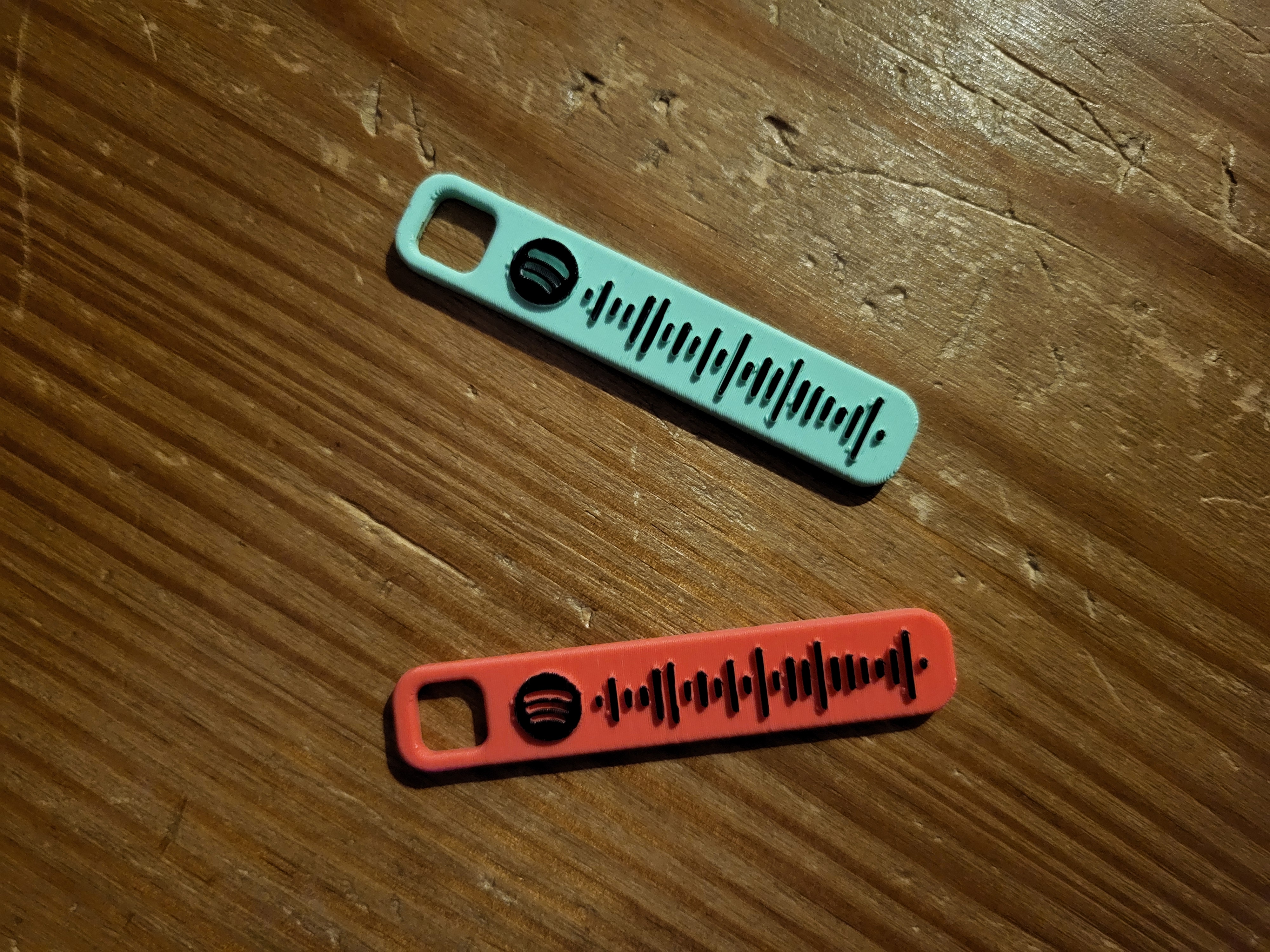 Miniatura 2 do modelo 3D Spotify Rickroll Code Keyring