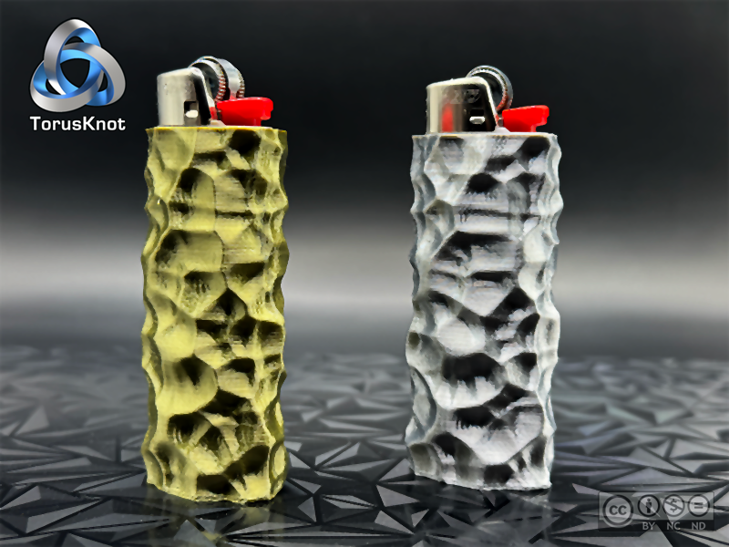 Hammered Metal BIC Lighter Cover