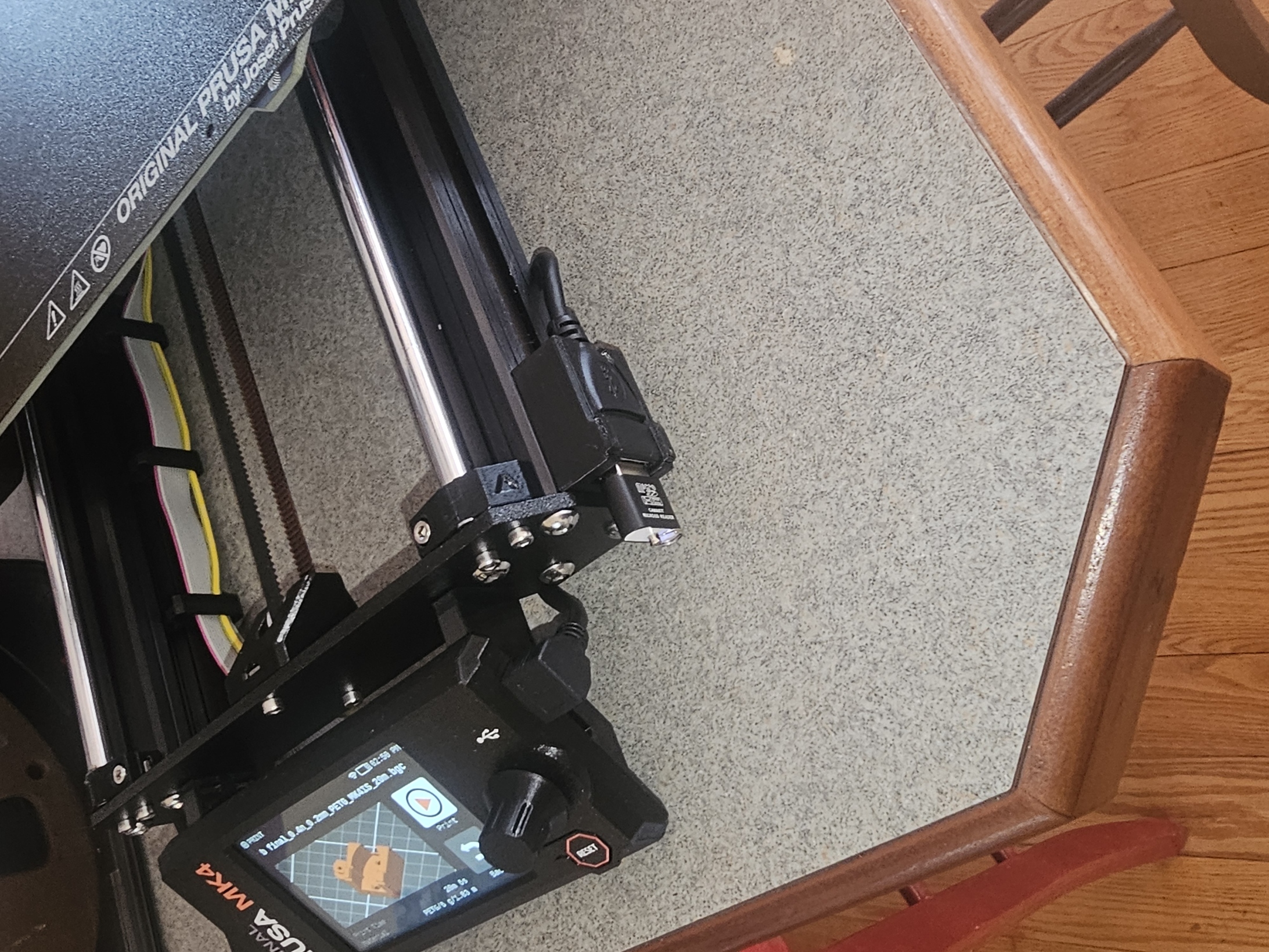 Prusa MK4 USB relocate holder