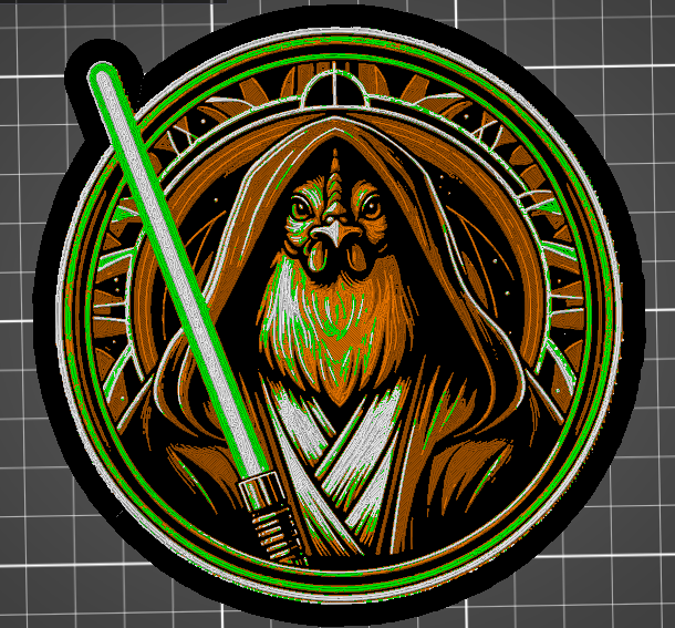 Portrait of a Chicken Jedi