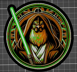Portrait of a Chicken Jedi