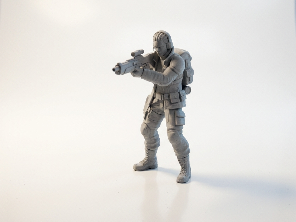 Armed Soldier Figurine Military Collectible 3D Printable