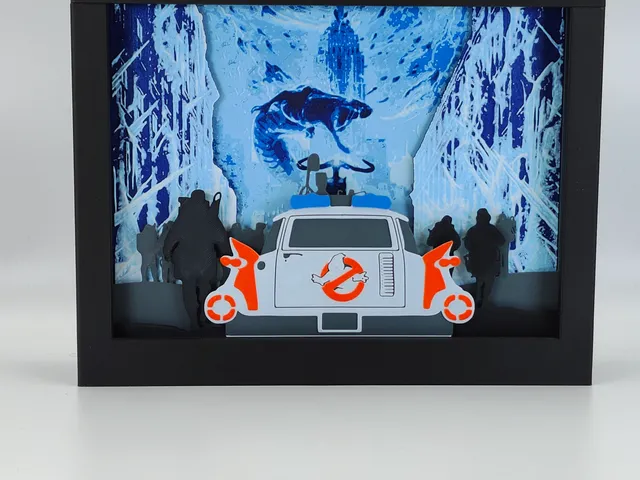 Ghostbusters Frozen Empire Shadow Box