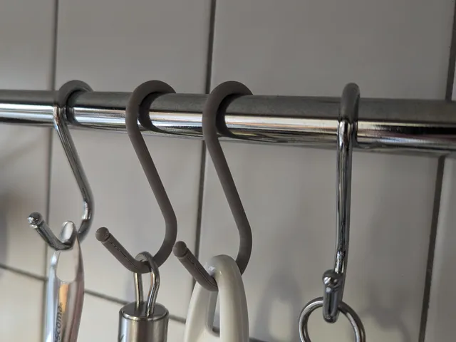 Hooks for kitchen wall storage