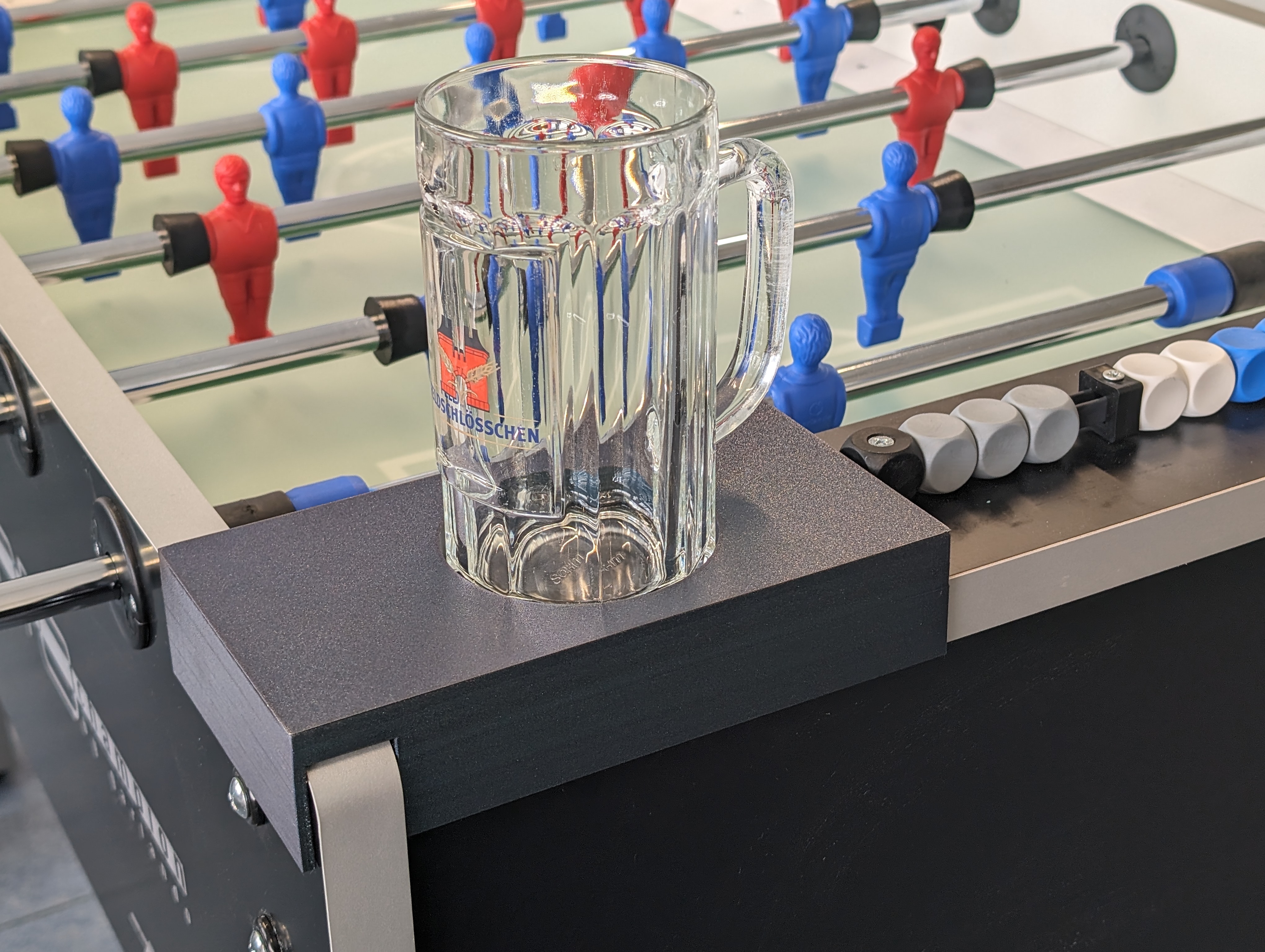 Table Football Accessory: Beer Glass Holder for Garlando Champion Pro