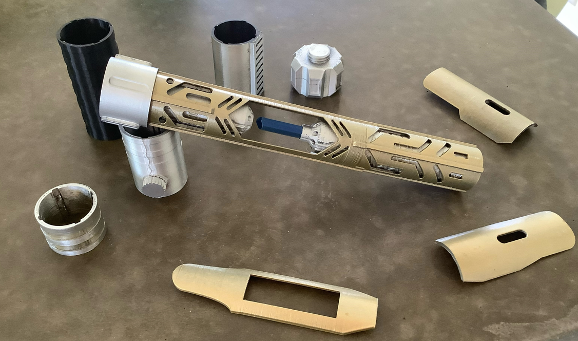 modular lightsaber with interior parts