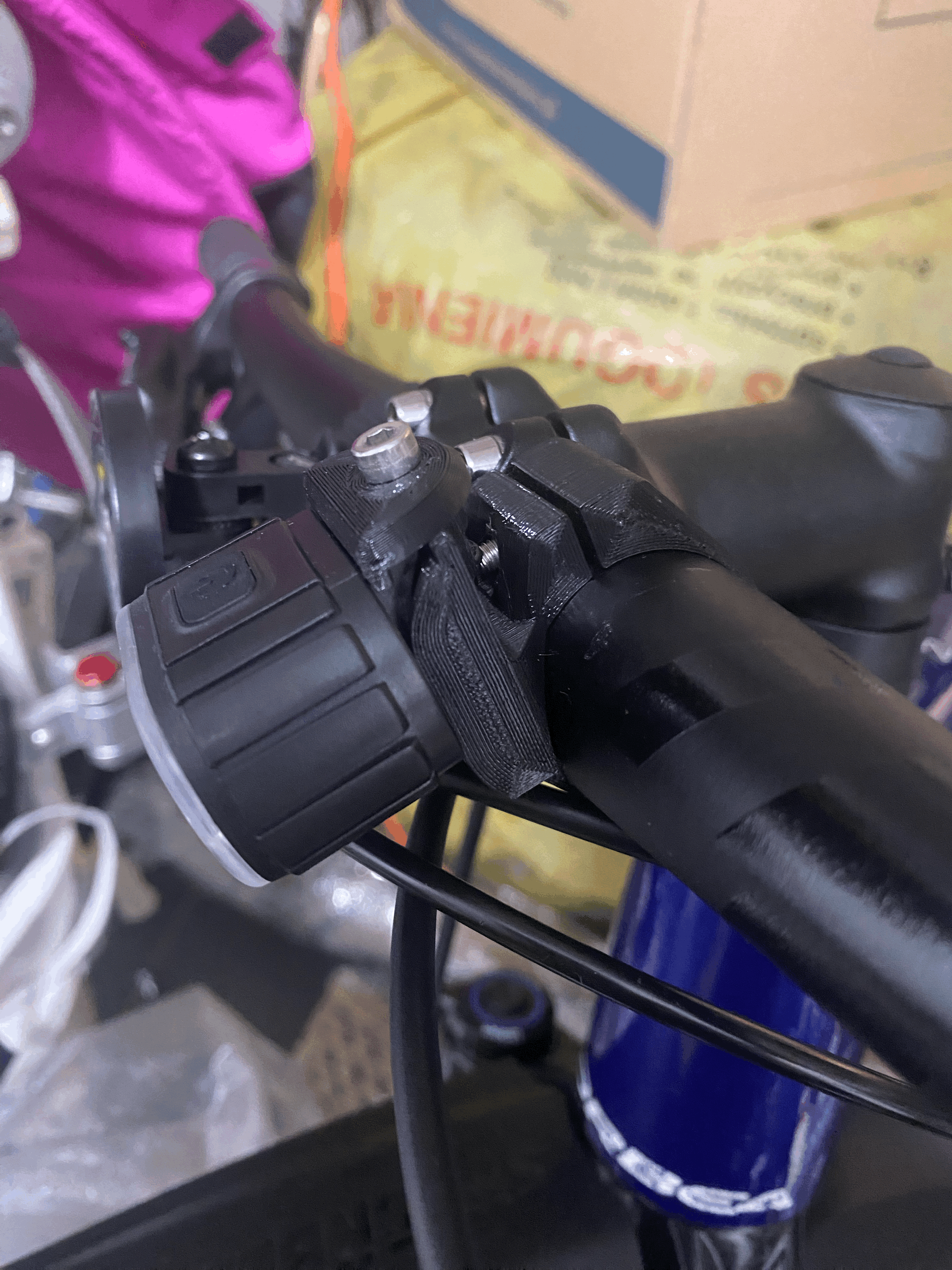 Anti-theft bike light handlebar mount and rear light mount