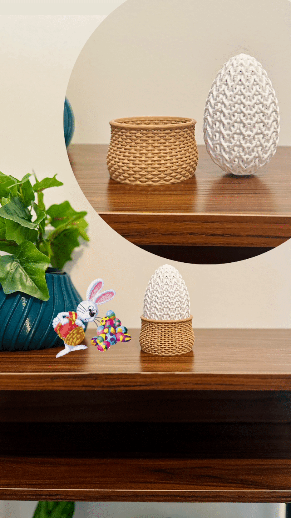 Easter Egg and Basket by JAMakes Download free STL model