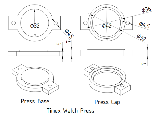 Miniatura 6 do modelo 3D Timex Watch Press