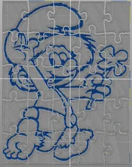 Puzzle - Smurf with flower
