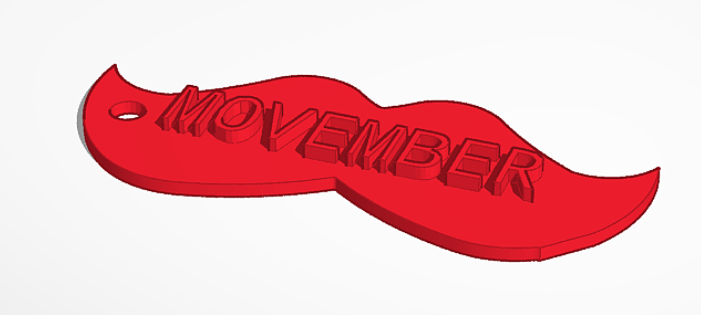 Movember keychain