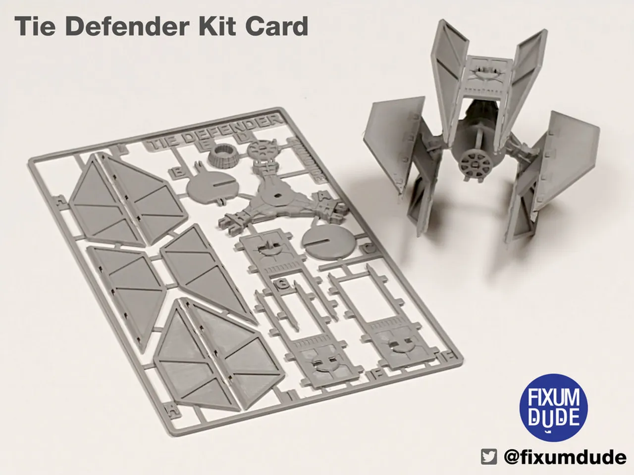 tie fighter defender kit card by fixumdude download free stl model printables com