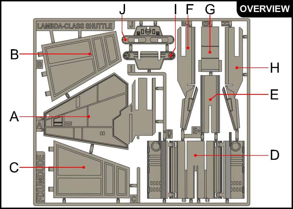 Lambda-Class Imperial Shuttle Kit Card by fixumdude | Download free STL ...