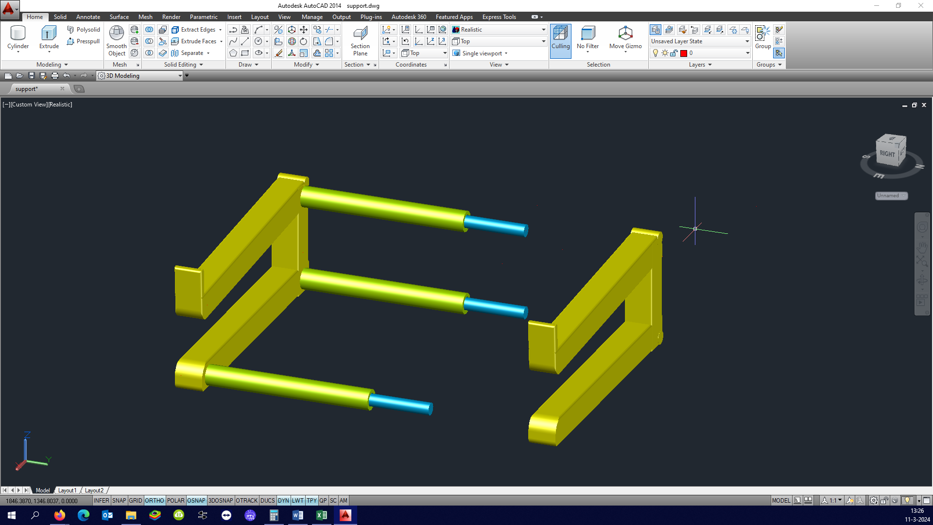 Miniatura 2 do modelo 3D laptop and keyboard support