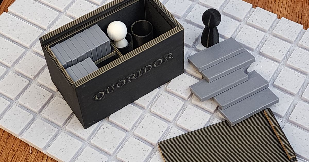 Box for Quoridor pieces by Erich Schultz Download free STL model