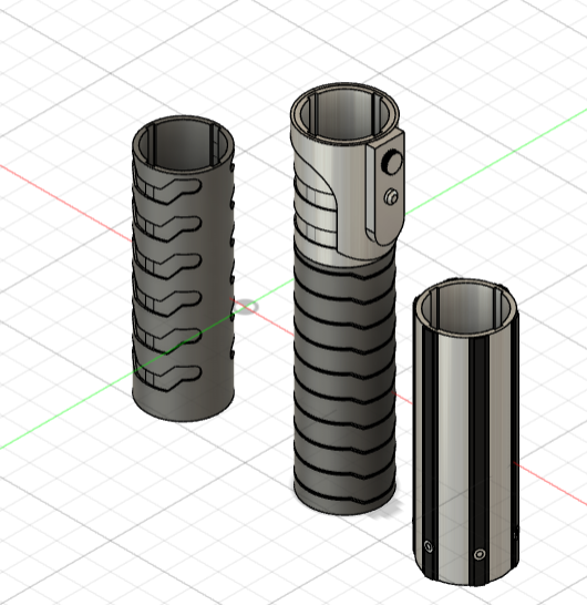 extra parts for 3d E's modular lightsaber with interior parts
