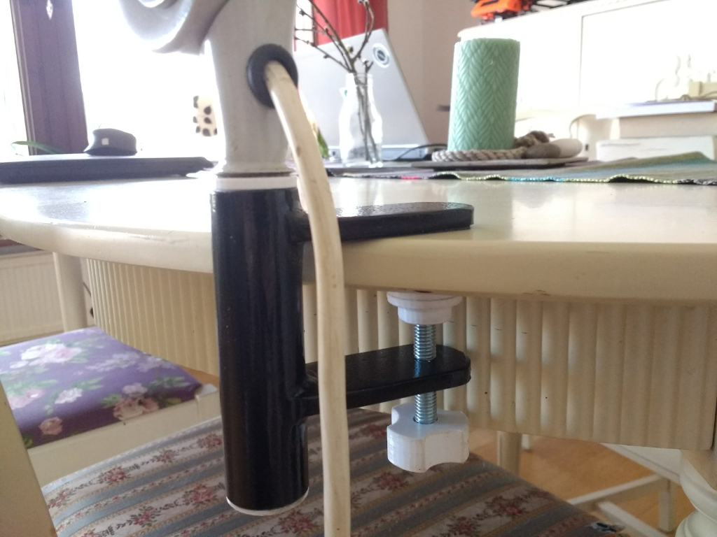 Parts for desk clamp for vintage lamp