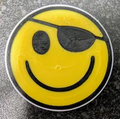Hackers Movie Eyepatch Smiley Makercoin & Keyring