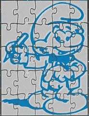 Puzzle  - Smurf with pencil