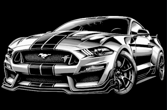 Mustang GT500 by AI "Filament Painting"
