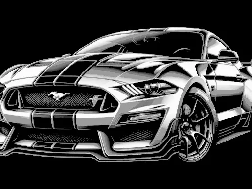 Mustang GT500 by AI "Filament Painting"