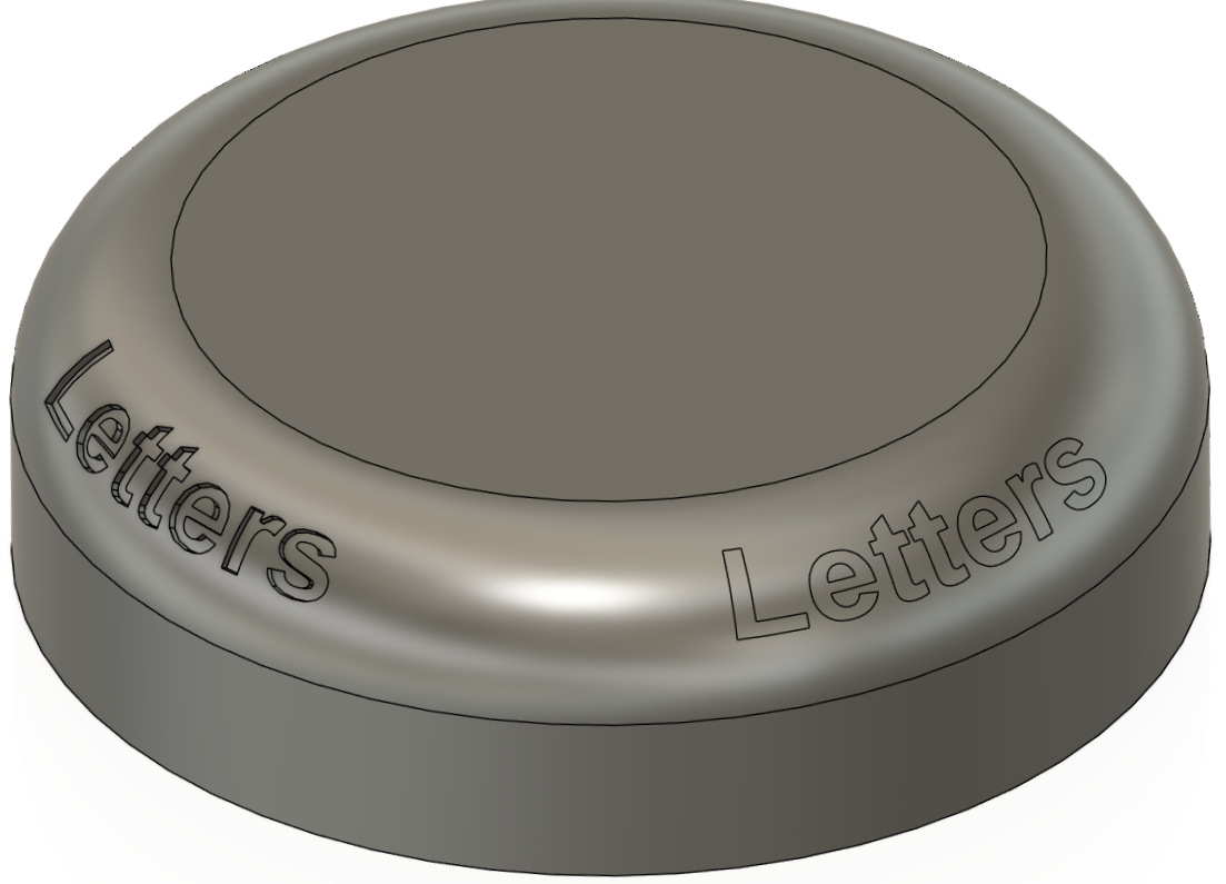 UPDATED 240318 Fusion 360 method for text debossed on a fillet around a cylinder edge to answer a forum question.