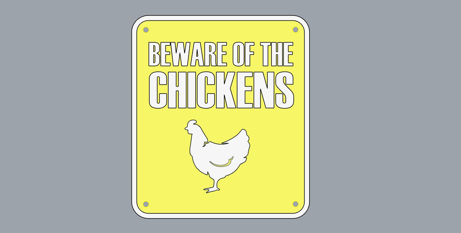 Beware of the Chickens by Fede Caceres Luthier | Download free STL ...