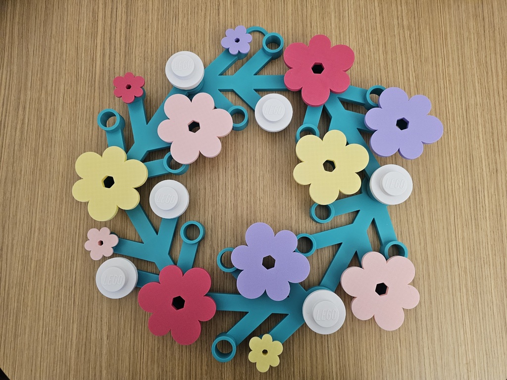 Big Spring Flowers Brick Wreath