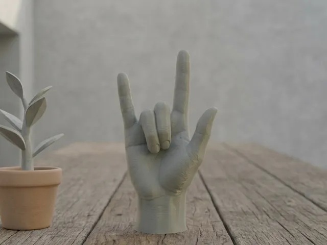 I Love You Hand Sculpture: ASL Sign Language Love Gesture Statue