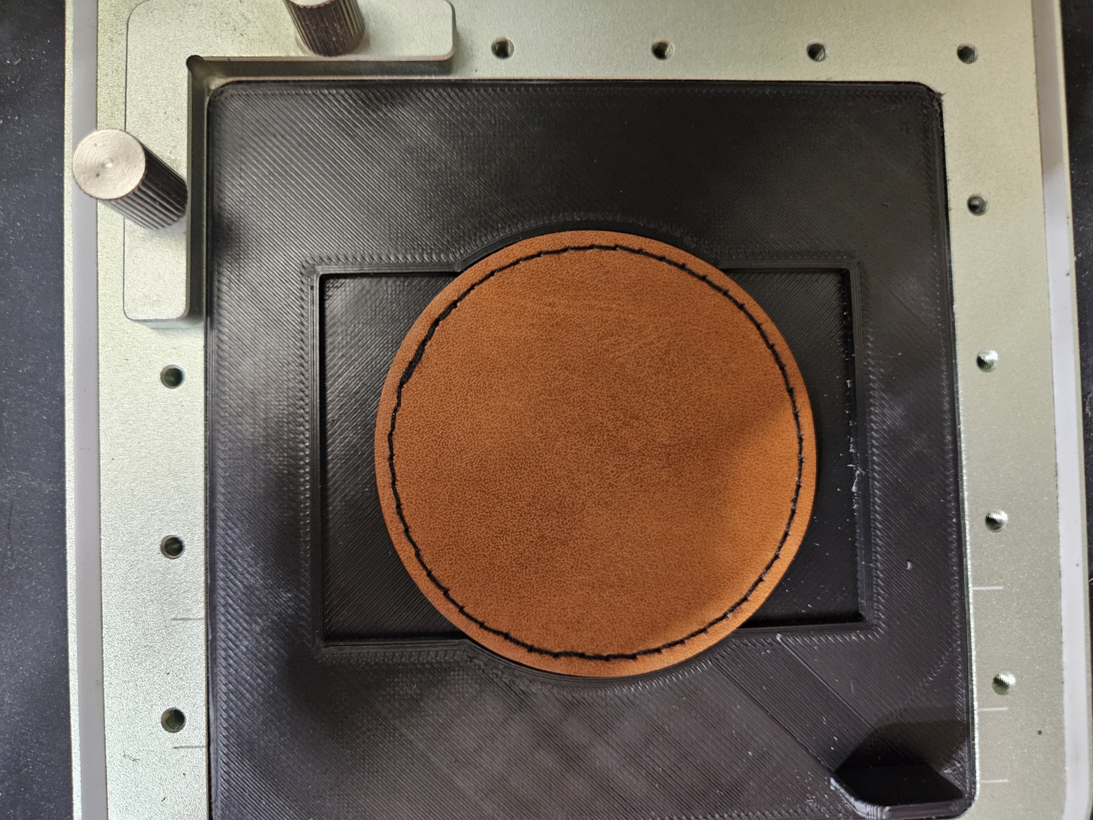 Xtool F1 Leather Patch Jig by Jason Collins Download free STL model