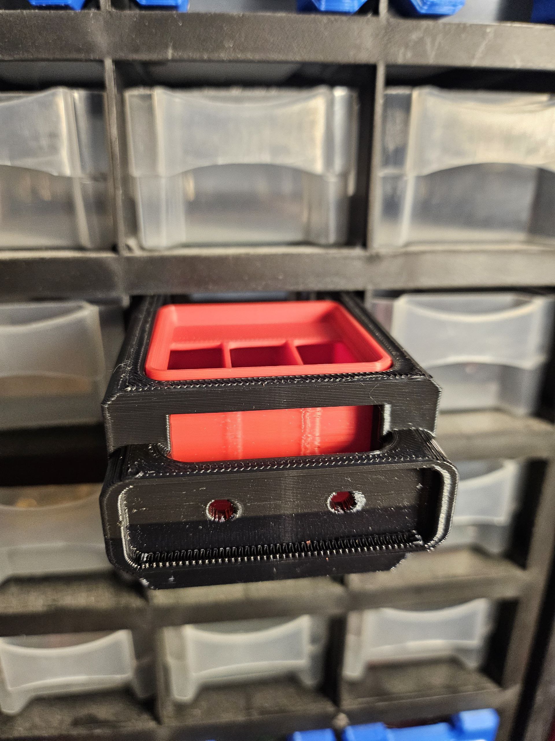 Gridfinity bin drawer for Harbor Freight parts organizer 5U remix by