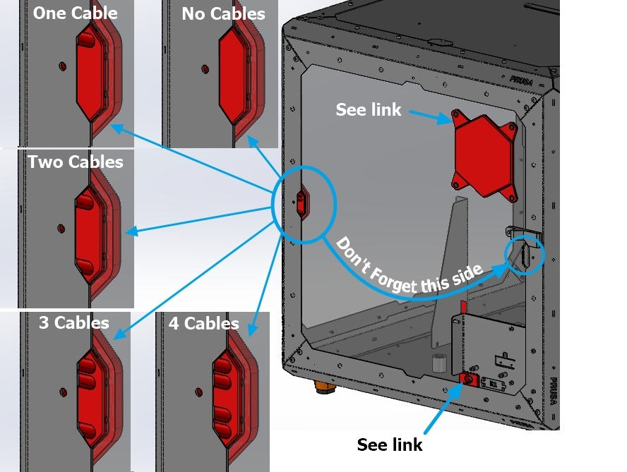 0143 Cable Inlet Cover Up to 4 Cables, Original Prusa Enclosure (OPE