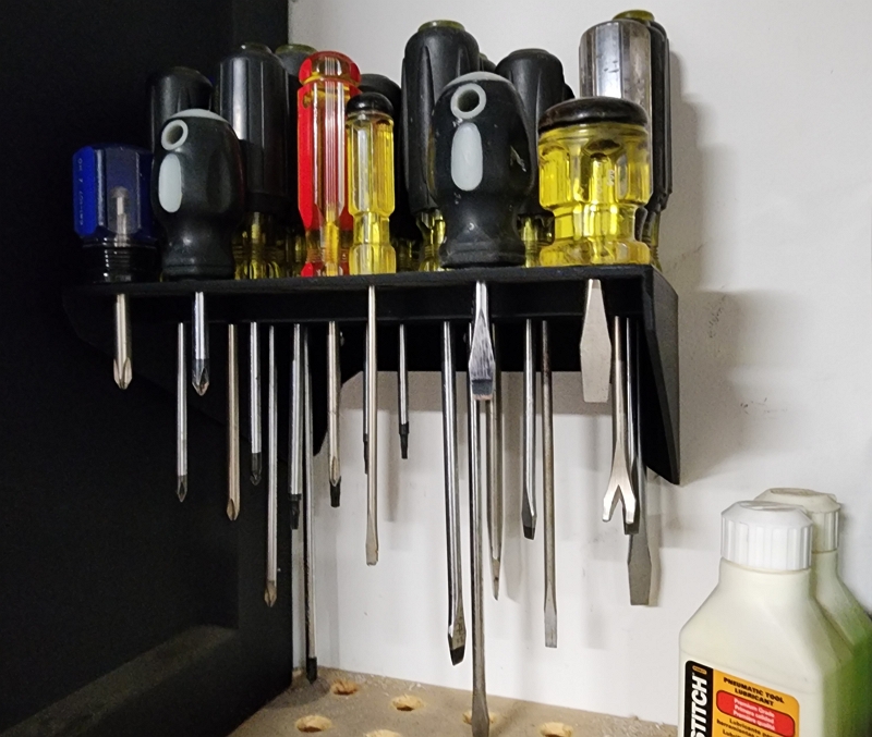 #0149 Screw Driver Rack / Organizer by BuildX | Download free STL model ...