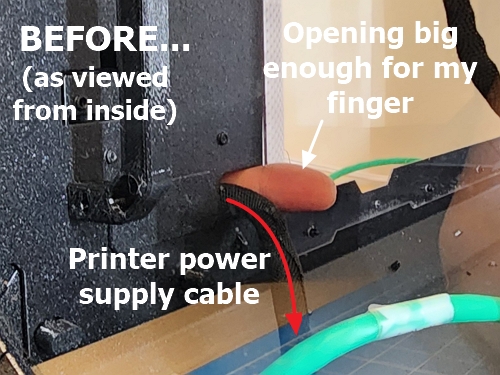 #0139 Psu Cable Pass-thru Cover - Original Prusa Enclosure (ope) By 