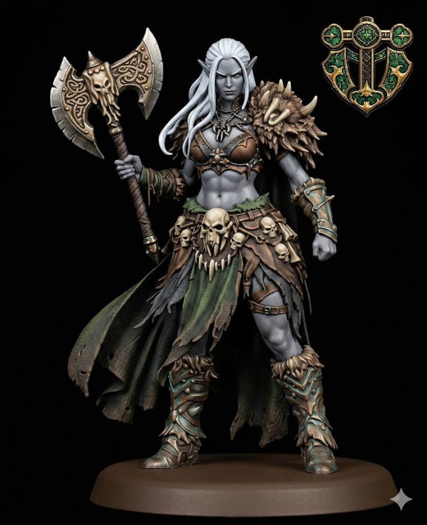 Drow Barbarian — miniatura 2