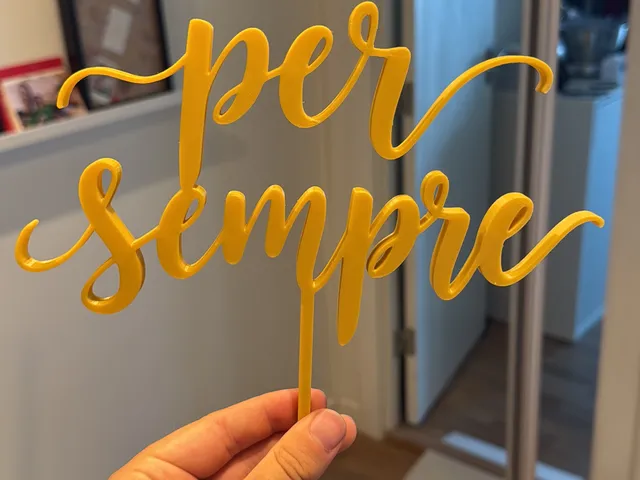 Per Sempre Cake Topper