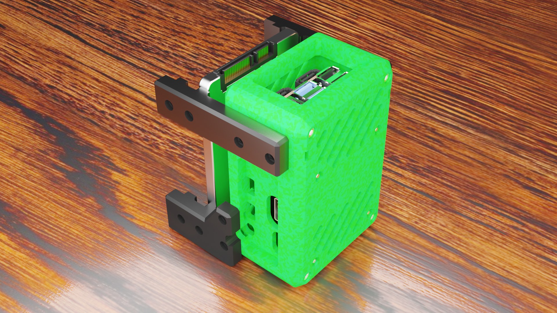 Radxa Rock 4D case with external SATA 2.5" drives