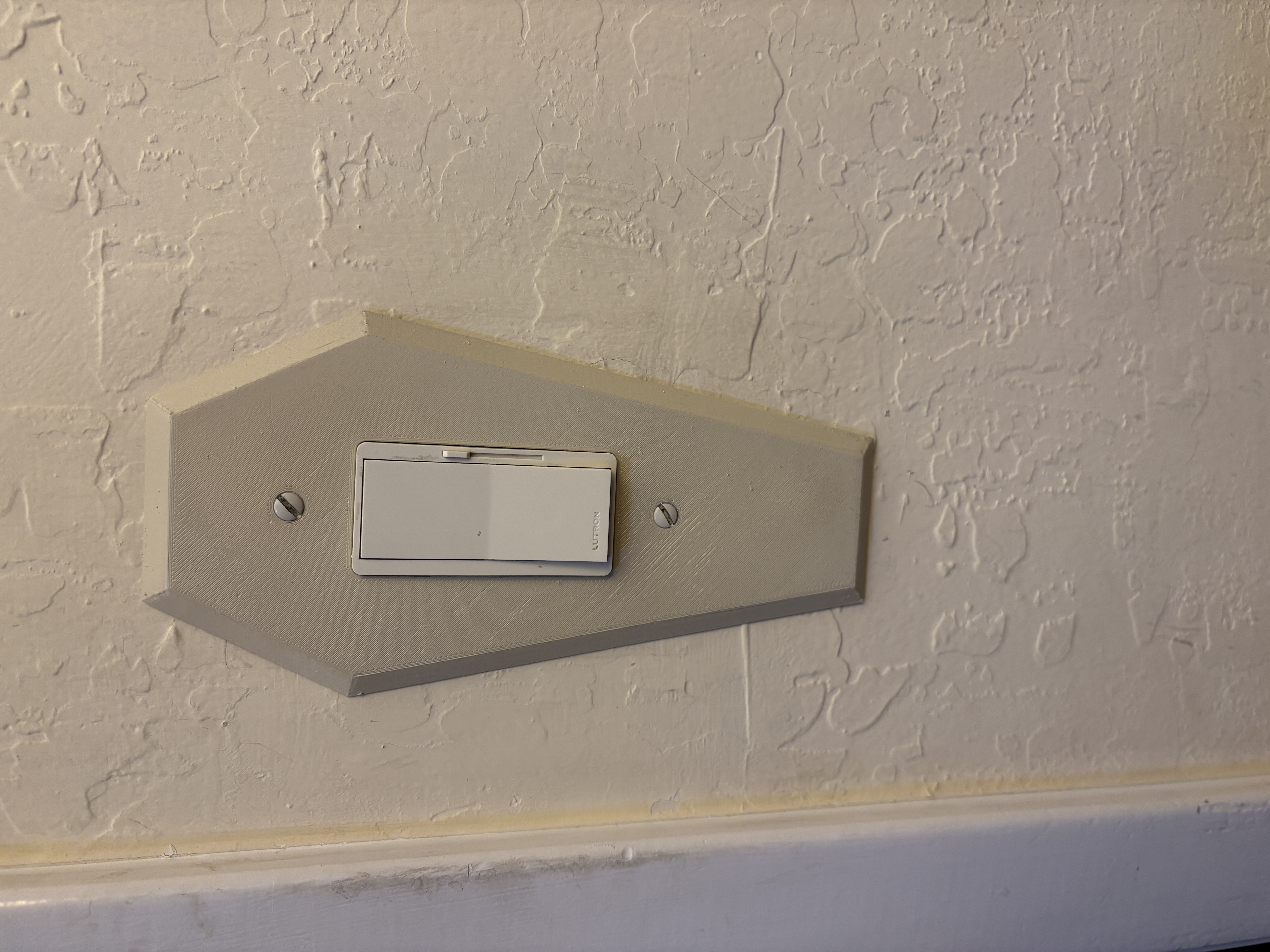 Coffin-shaped Electrical Box Switch Plate, many configurations, with OpenSCAD source