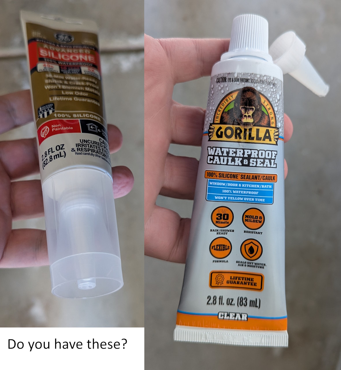 Pegboard holders for small caulk tubes