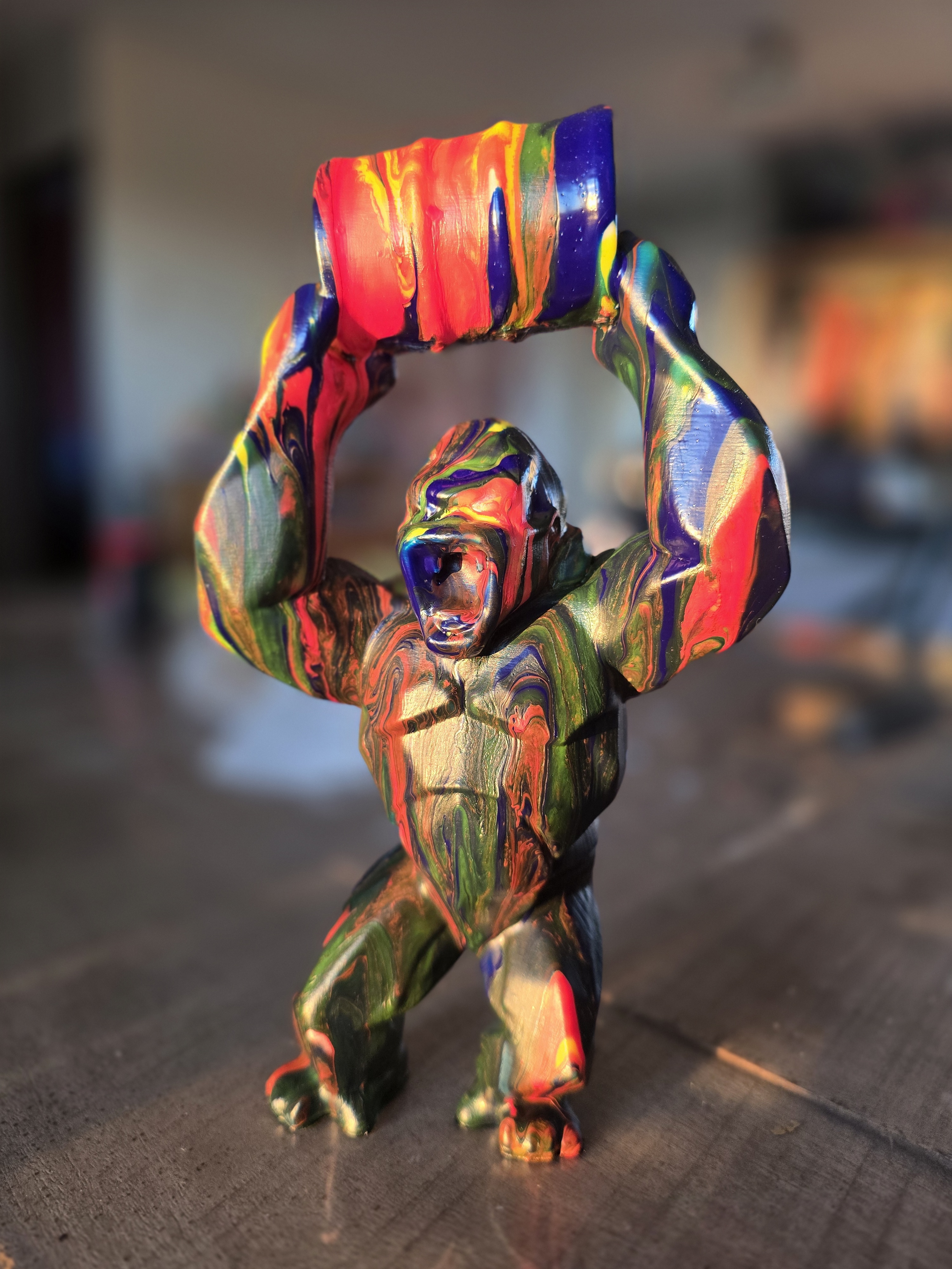 Faceted Guardian - Modern Industrial Sculpture