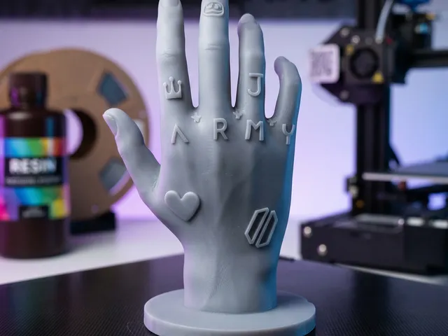 Jungkook's Hand (BTS) - Iconic "ARMY" Tattoo Sculpture