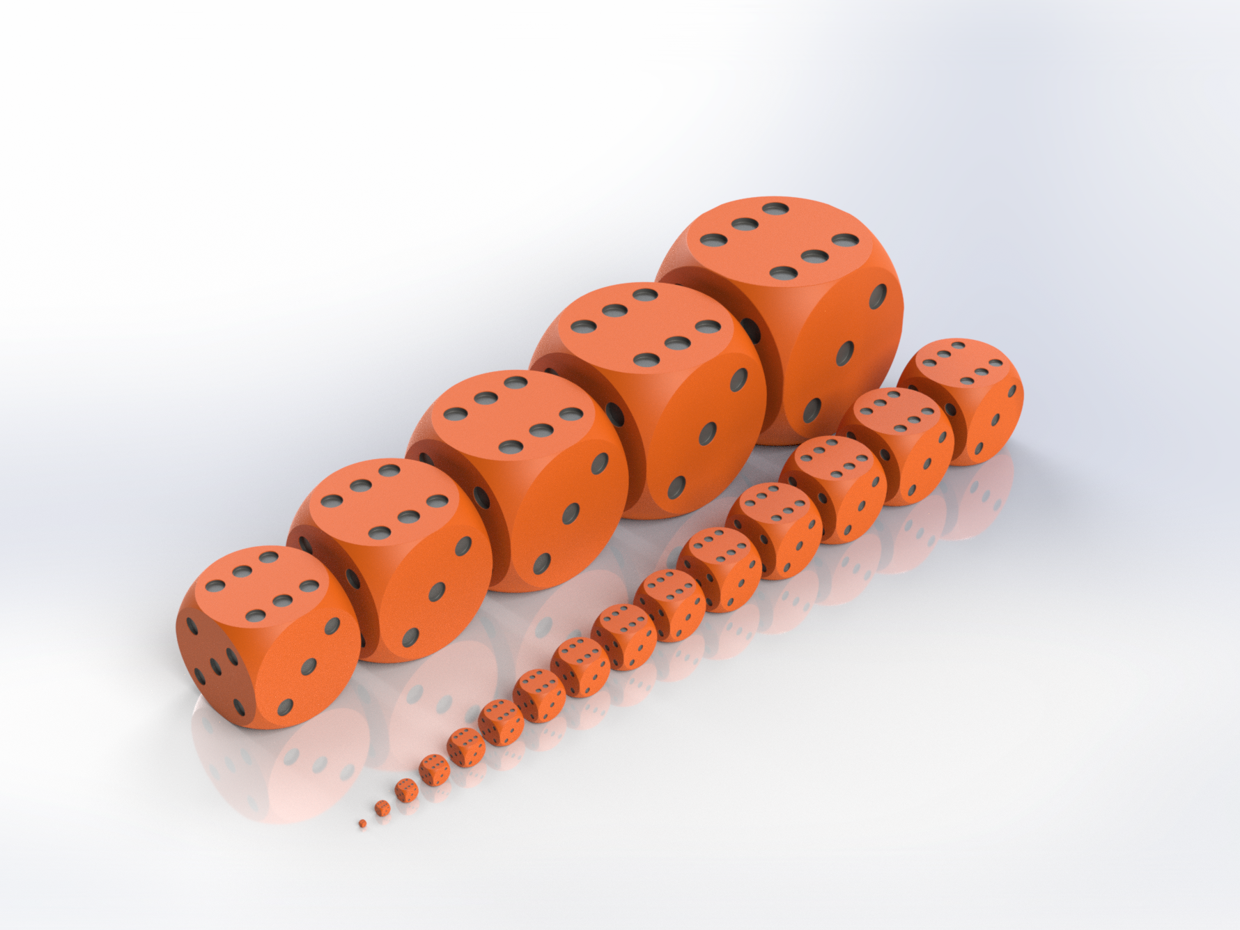 Game Dice in 20 Sizes (5 mm – 200 mm)