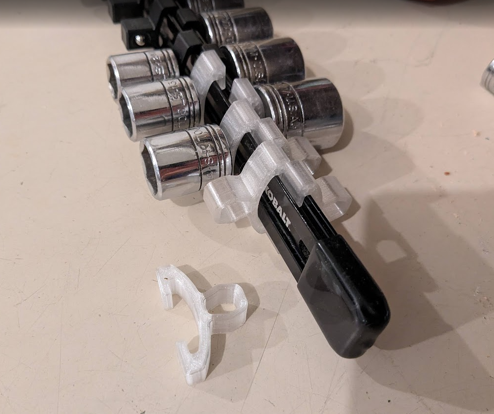 Socket Rail Clip (1/4",  3/8" and 1/2" drive sizes)