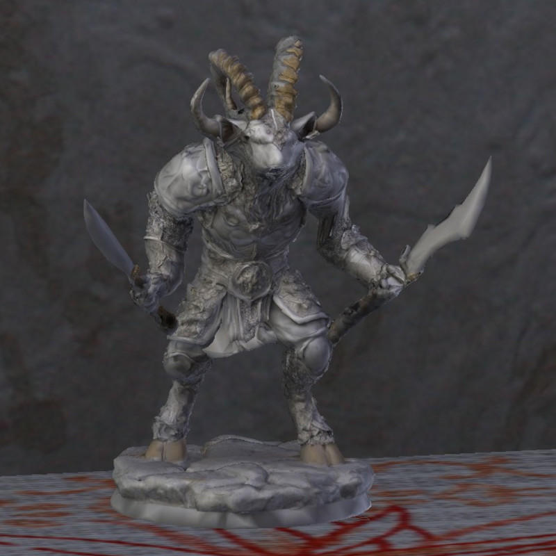 DND NPC Goath FDM Nosupport 28mm Game Figurine