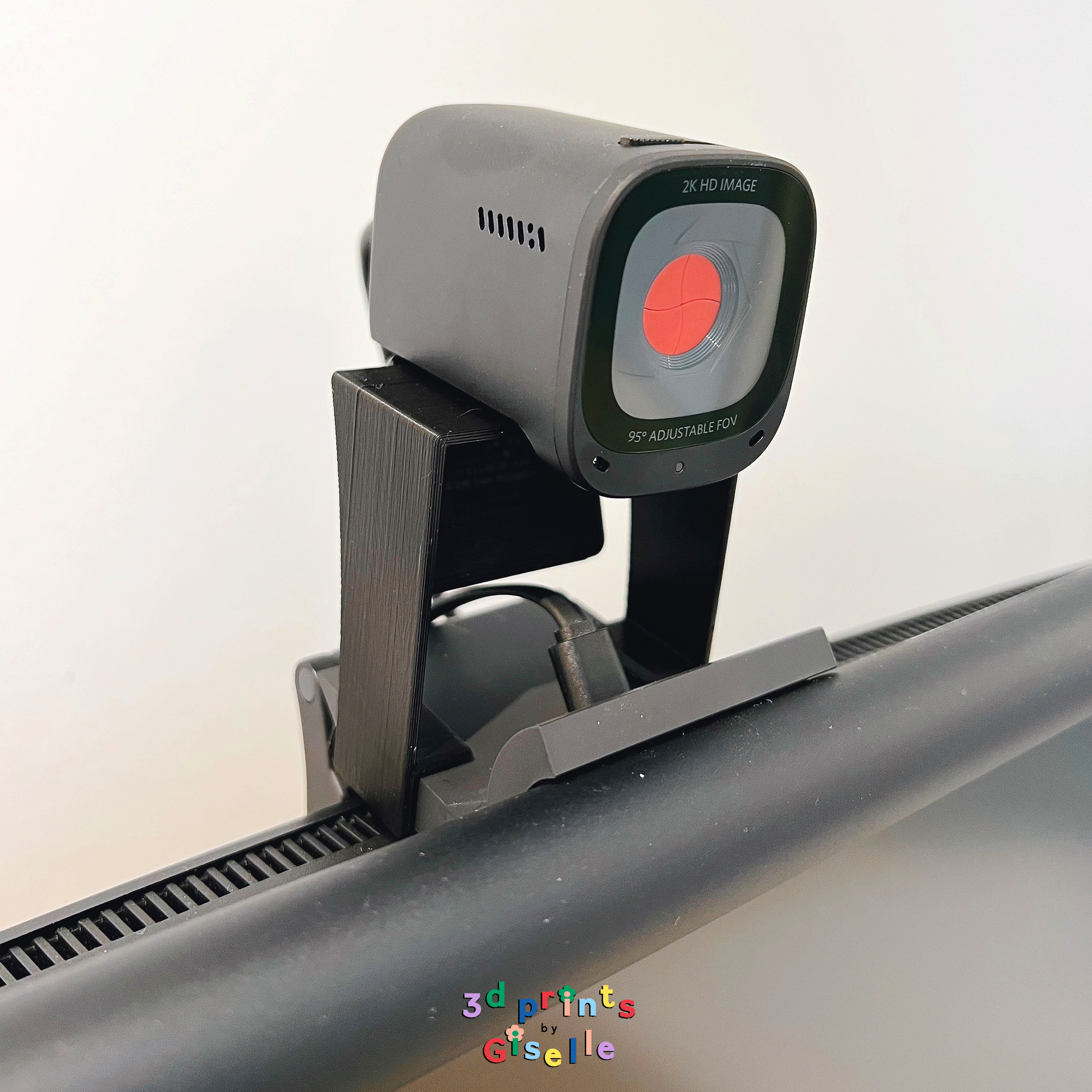 Webcam stand adapter/holder for computer monitor light bar