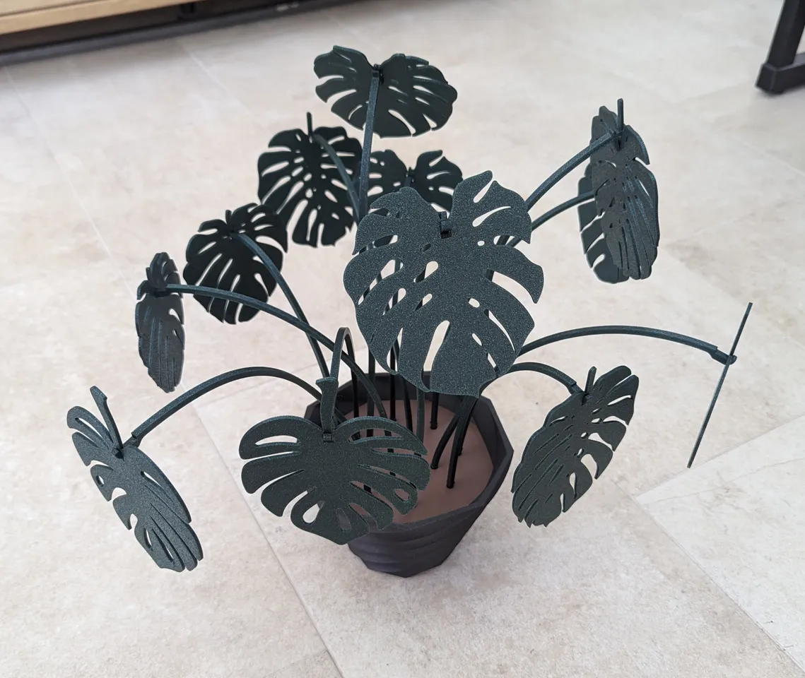 Monstera Coaster Set - Taller Stems by Xevakhan | Download free STL model |  Printables.com