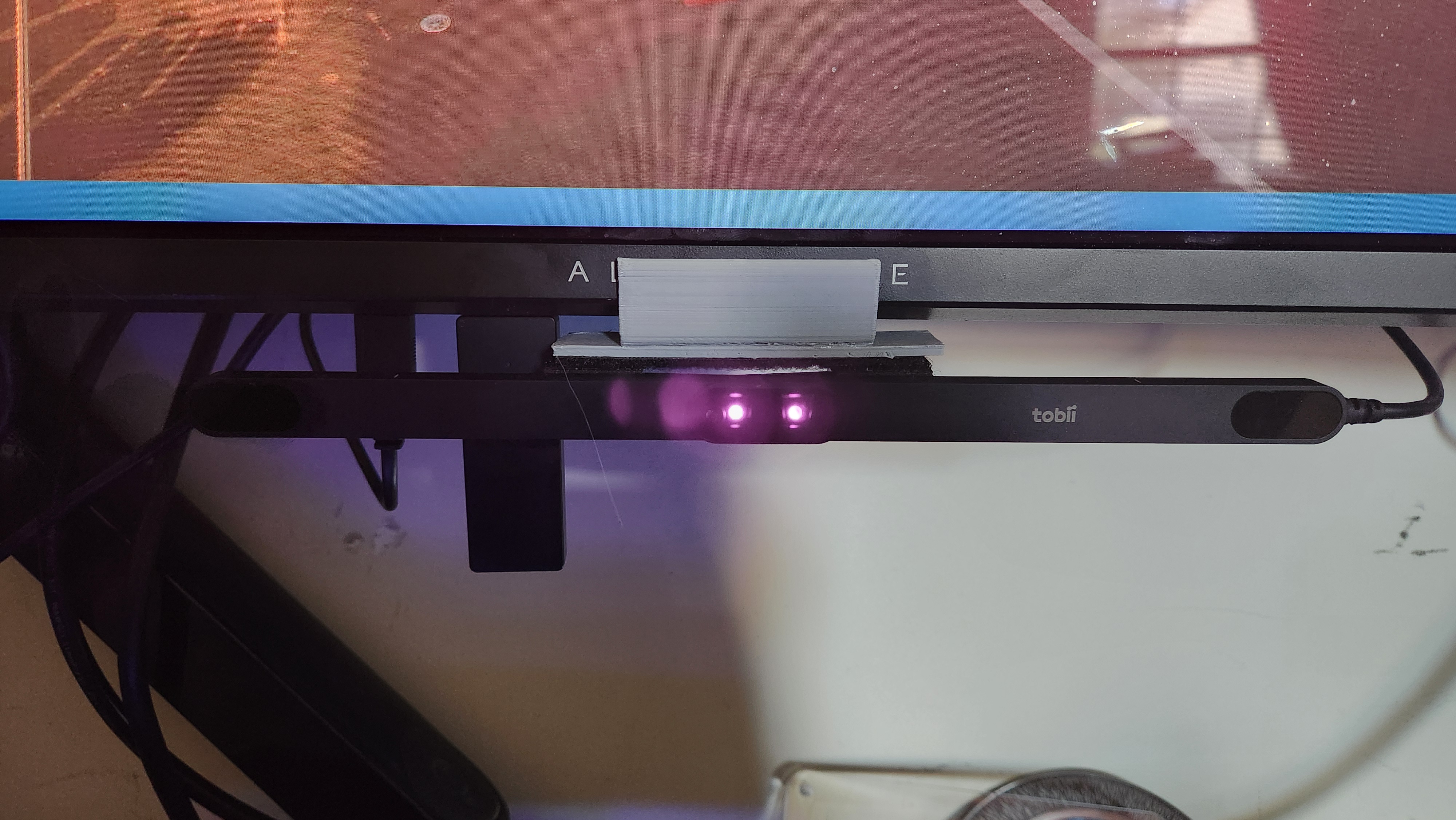 Tobii eye tracker mount for Alienware ADW3423DW
