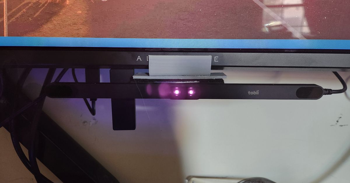 Tobii eye tracker mount for Alienware ADW3423DW by Korvorkian